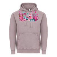 Vintage Zinc lash hustler with eyelashes coffee cups Vintage Hoodie - NancyCooperArtShop