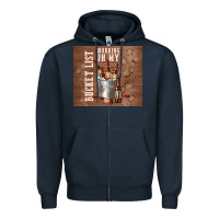 Navy working on my bucket list Zipper Hoodie - TumblerDesignByShophia