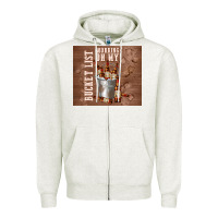 Oatmeal Heather working on my bucket list Zipper Hoodie - TumblerDesignByShophia