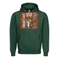 Sports Green working on my bucket list Zipper Hoodie - TumblerDesignByShophia