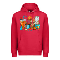 Cardinal Basketball coffee cups Premium Hoodie - HowdyJamesFarm