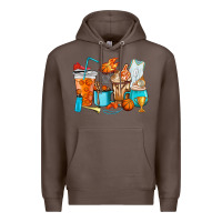 Coffee Basketball coffee cups Premium Hoodie - HowdyJamesFarm