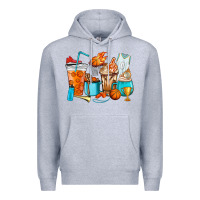Heather Grey Basketball coffee cups Premium Hoodie - HowdyJamesFarm