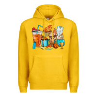 Lemon Basketball coffee cups Premium Hoodie - HowdyJamesFarm