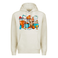 Oatmeal Heather Basketball coffee cups Premium Hoodie - HowdyJamesFarm