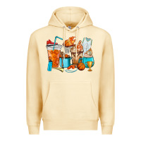 Pina Colada Basketball coffee cups Premium Hoodie - HowdyJamesFarm