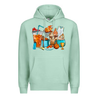 Seafoam Basketball coffee cups Premium Hoodie - HowdyJamesFarm