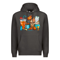 Smoke Basketball coffee cups Premium Hoodie - HowdyJamesFarm