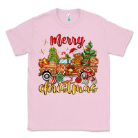 Bubblegum Pink merry christmas gingerbread truck Classic Tee - MaliasSmallBusiness