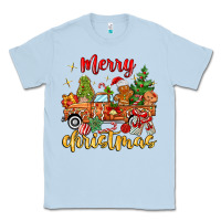 Dusty Blue merry christmas gingerbread truck Classic Tee - MaliasSmallBusiness