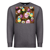 Charcoal Heather Easter rabbit eggs Premium Sweatshirt - OliviaCreatesArt