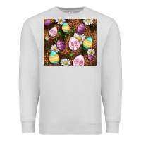 Dove Grey Easter rabbit eggs Premium Sweatshirt - OliviaCreatesArt