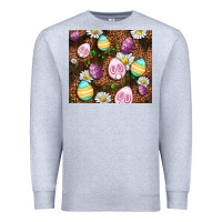 Heather Grey Easter rabbit eggs Premium Sweatshirt - OliviaCreatesArt