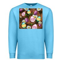 Ocean Blue Easter rabbit eggs Premium Sweatshirt - OliviaCreatesArt