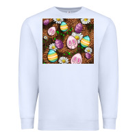 White Easter rabbit eggs Premium Sweatshirt - OliviaCreatesArt
