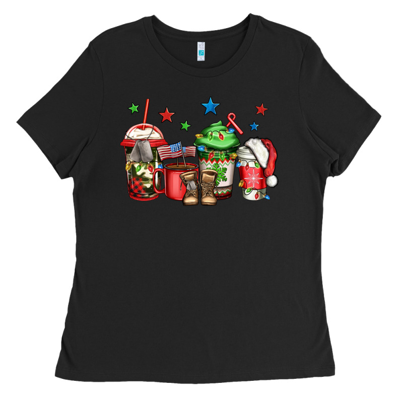 Army Christmas Coffee Ladies Tee by Jasminsmagicworld | Teevron