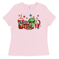 Bubblegum Pink army Christmas coffee Ladies Tee - Jasminsmagicworld