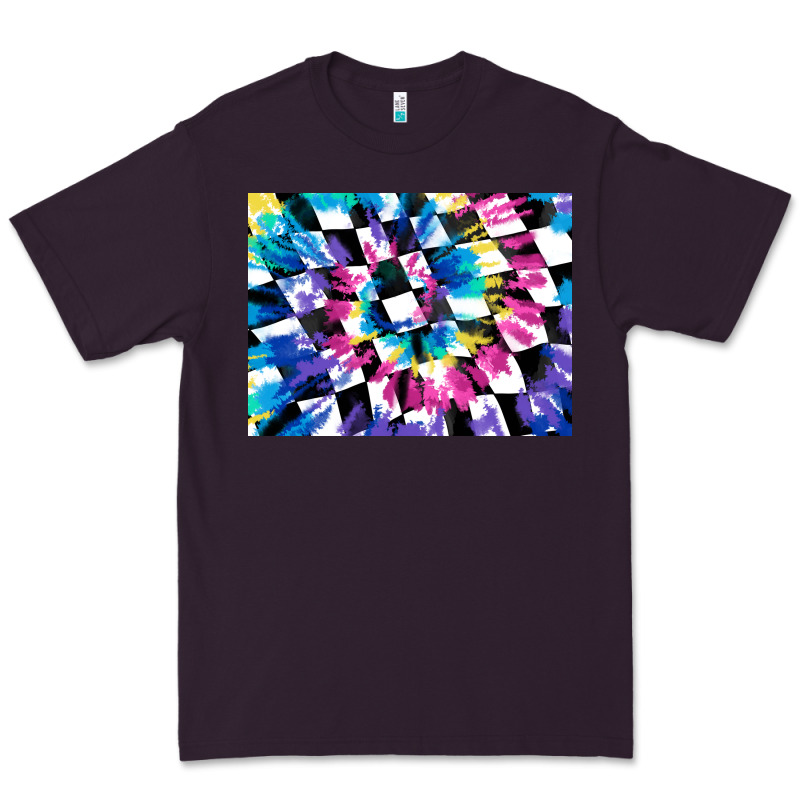 Tie Dye Colourful Race Flag Background 3200x2400 Premium Tee by AdoDesignShop | Teevron