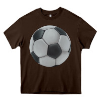 Chocolate Brown soccer ball Heavy Core Tee - JahusDesignShop