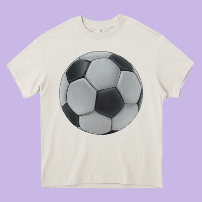 Soccer Ball Heavy Core Tee Designed By Jahusdesignshop