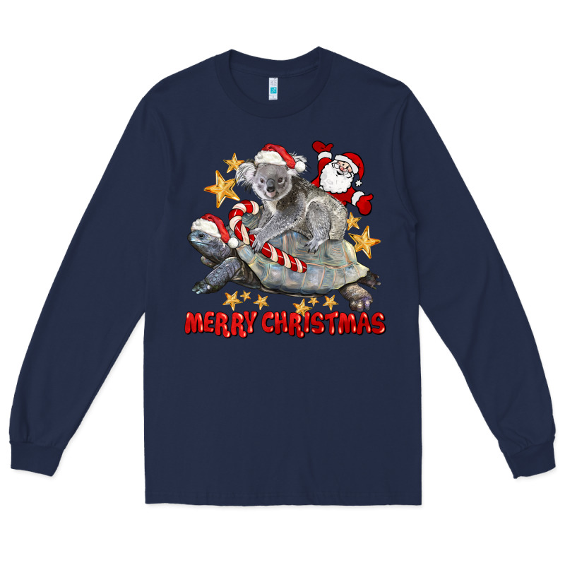 Merry Christmas Tortoise And Koala Long Sleeve Tee by LillyAllenDesigns | Teevron