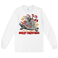 White Merry Christmas Tortoise And Koala Long Sleeve Tee - LillyAllenDesigns