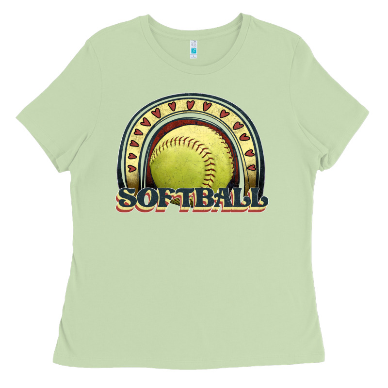 Softball Rainbow Ladies Tee by JahusDesignShop | Teevron
