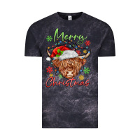 Cloud Black merry christmas cow Vintage Tee - MaliasSmallBusiness
