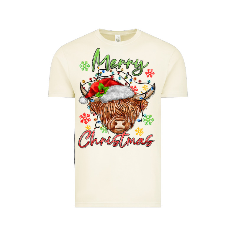 Merry Christmas Cow Vintage Tee by MaliasSmallBusiness | Teevron