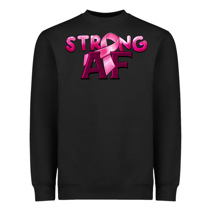 Strong Af Breast Cancer Heavyweight Sweatshirt by BarkalooDesign | Teevron