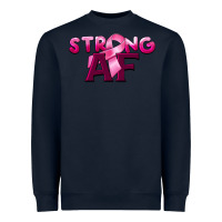 Navy strong af breast cancer Heavyweight Sweatshirt - BarkalooDesign