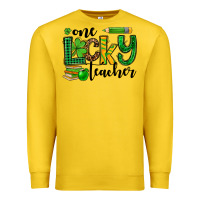 Lemon St. Patrick's One lucky Teacher Premium Sweatshirt - OliviaCreatesArt