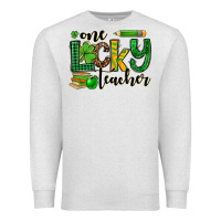 Oatmeal Heather St. Patrick's One lucky Teacher Premium Sweatshirt - OliviaCreatesArt