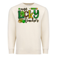 Sandshell St. Patrick's One lucky Teacher Premium Sweatshirt - OliviaCreatesArt
