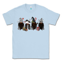 Dusty Blue grey christmas afro gnomies Classic Tee - MaliasSmallBusiness