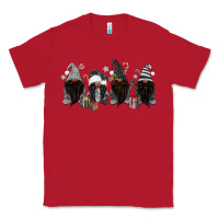 Red grey christmas afro gnomies Classic Tee - MaliasSmallBusiness