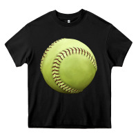 Black softball ball Heavy Core Tee - JahusDesignShop