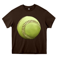 Chocolate Brown softball ball Heavy Core Tee - JahusDesignShop