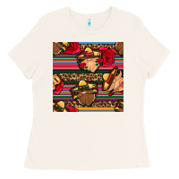 Bone mexican gnomes seamless pattern Ladies Tee - BundleAndBundleShop