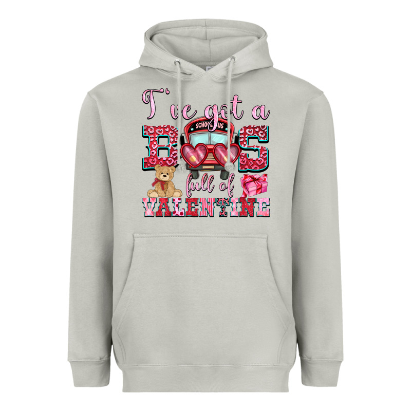 I've Got A Bus Full Of Valentine Heavyweight Hoodie by OliviaCreatesArt | Teevron