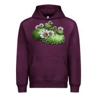 Mauve Wine Blossfeldia Cactus Urban Hoodie - LillyAllenDesigns