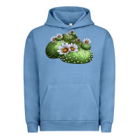 Pigment Pebble Blue Blossfeldia Cactus Urban Hoodie - LillyAllenDesigns