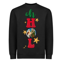 Black oh holy night Heavyweight Sweatshirt - BarkalooDesign