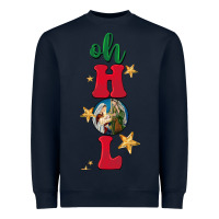 Navy oh holy night Heavyweight Sweatshirt - BarkalooDesign