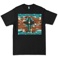 Black gemstone and cross with cowhide Premium Tee - Artiststas