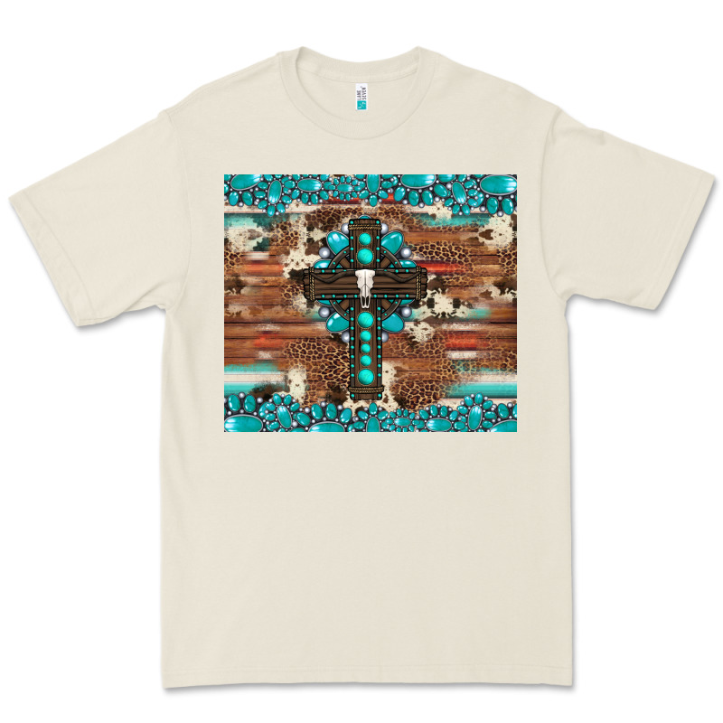 Gemstone And Cross With Cowhide Premium Tee by Artiststas | Teevron