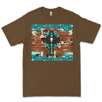 Cacao gemstone and cross with cowhide Premium Tee - Artiststas