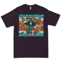 Plum gemstone and cross with cowhide Premium Tee - Artiststas