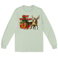 Matcha merry christmas two deers Long Sleeve Tee - LillyAllenDesigns
