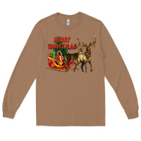Toasted Coconut merry christmas two deers Long Sleeve Tee - LillyAllenDesigns